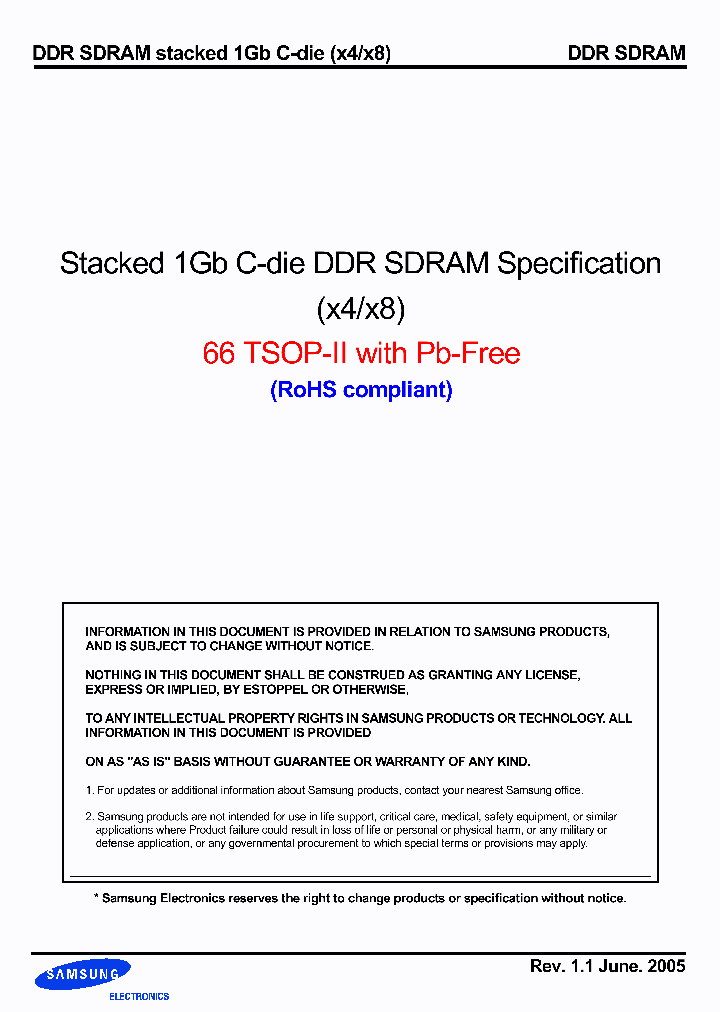 K4H1G0638C-ULA20_3896999.PDF Datasheet