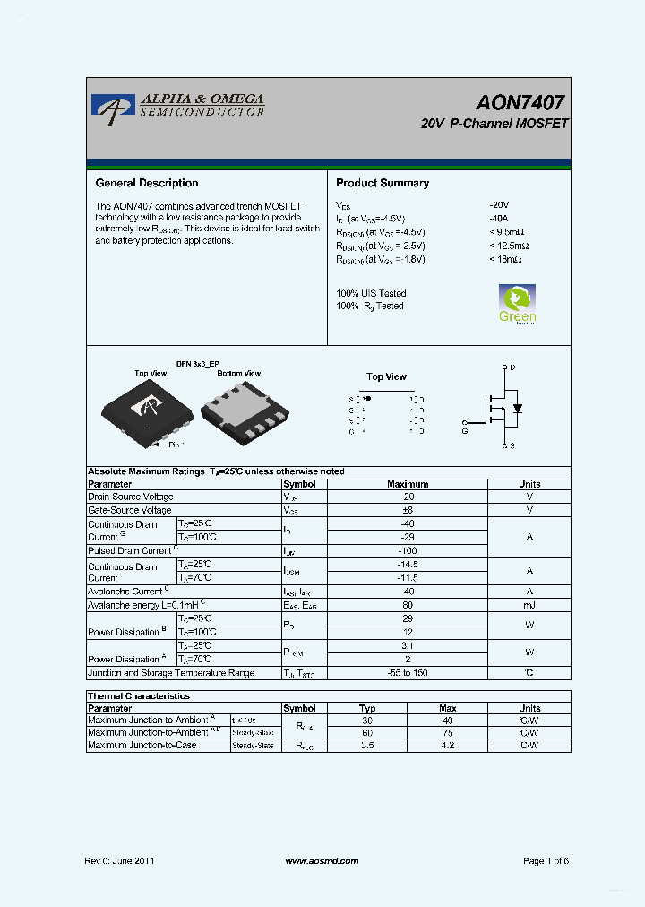 AON7407_4143085.PDF Datasheet