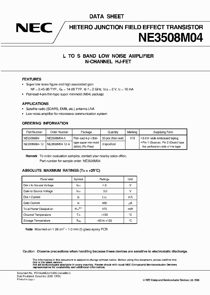 NE3508M04-T2-A_3907287.PDF Datasheet