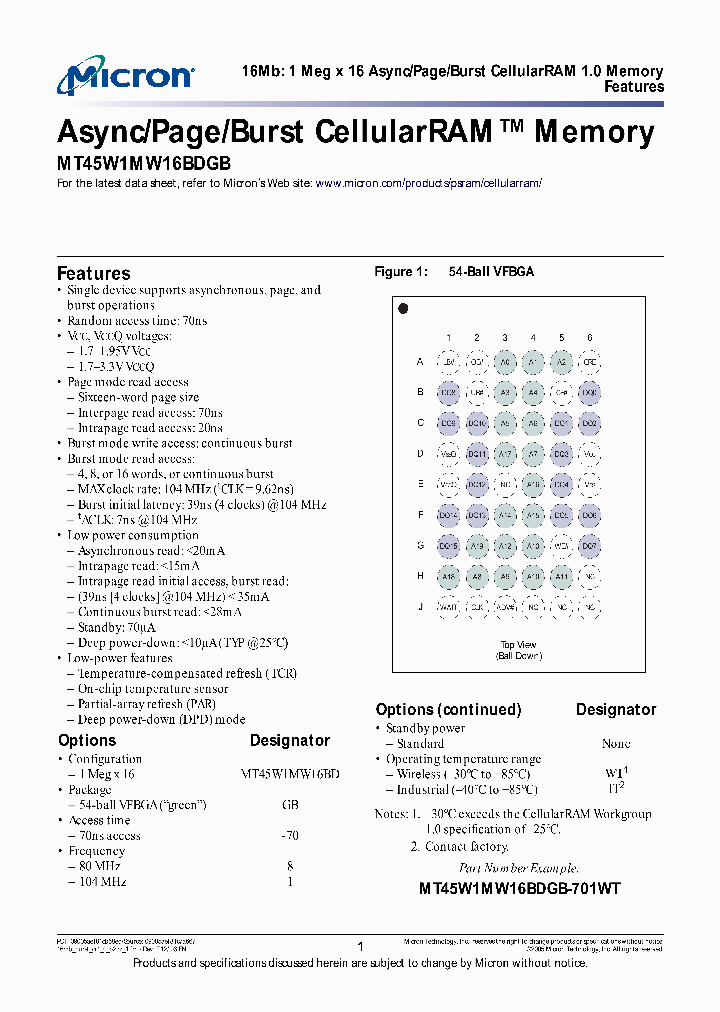 MT45W1MW16BDGB-708ITES_3908454.PDF Datasheet