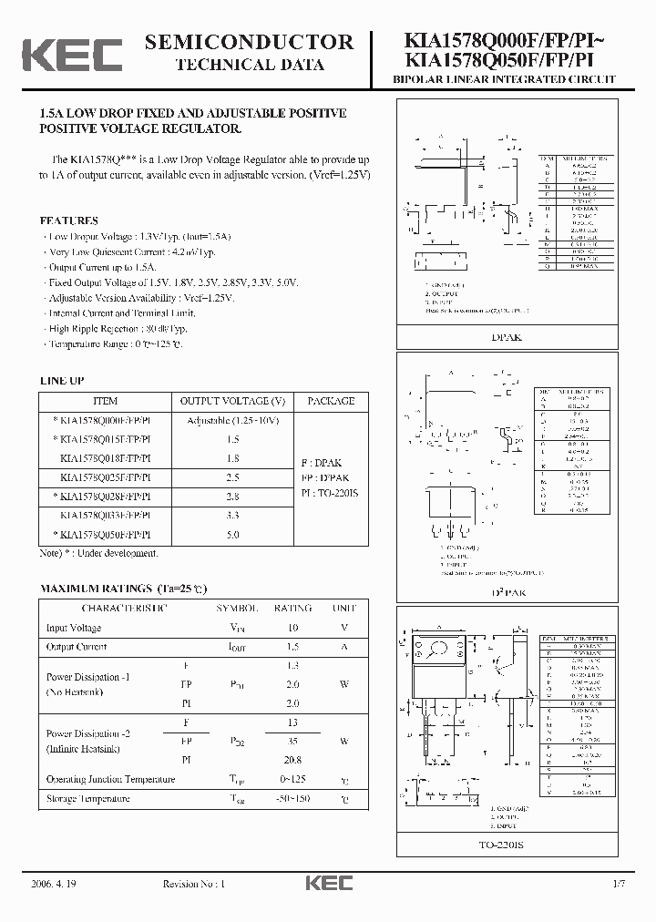 KIA1578Q000F_4166296.PDF Datasheet