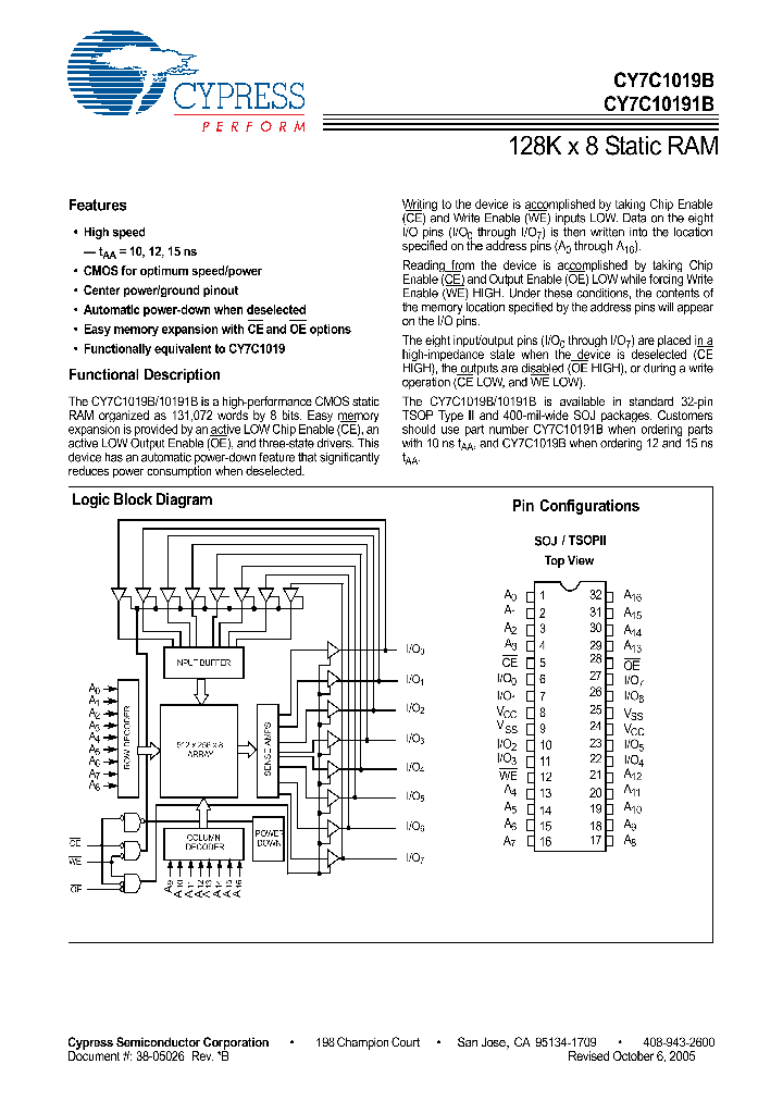 CY7C1019B-15ZXC_3943954.PDF Datasheet