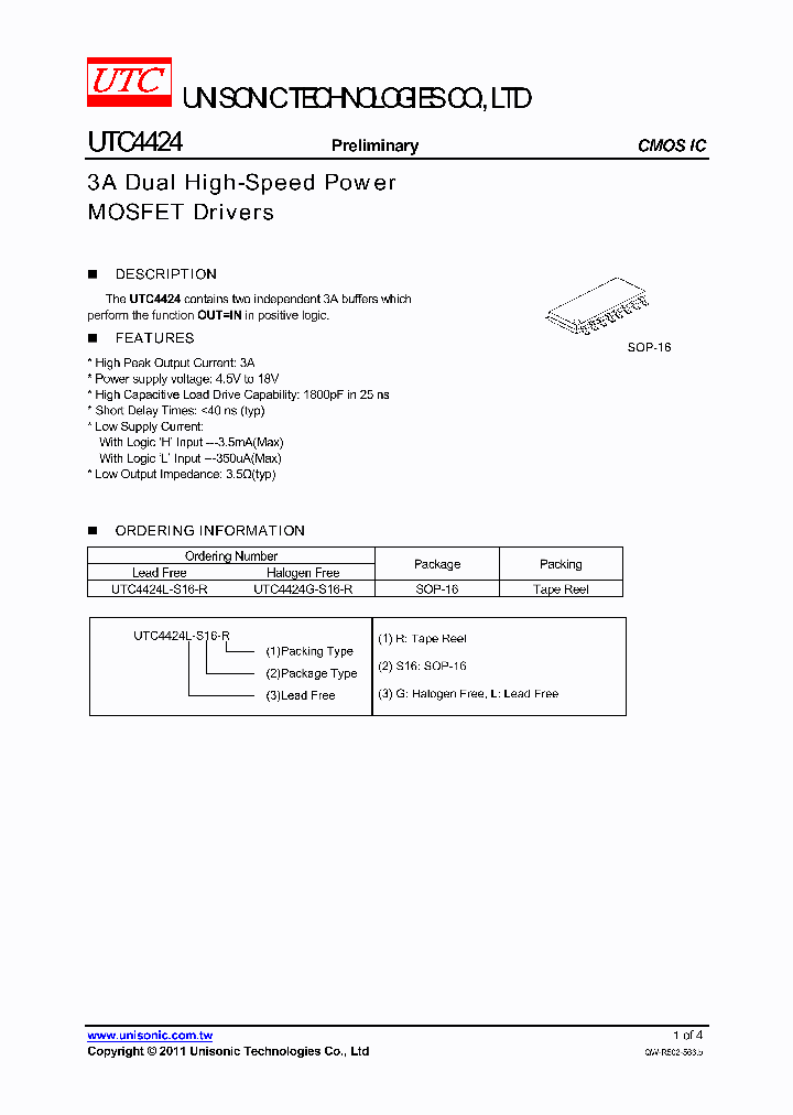 UTC4424_4169527.PDF Datasheet