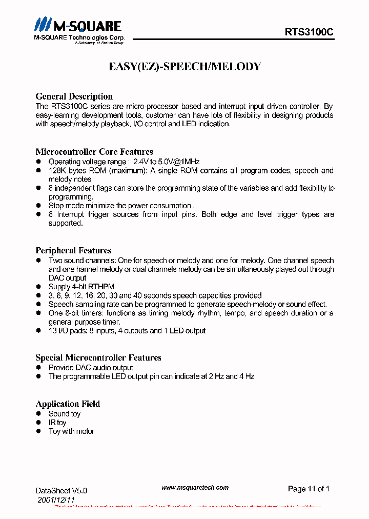 RTS3100CSERIES_4009253.PDF Datasheet
