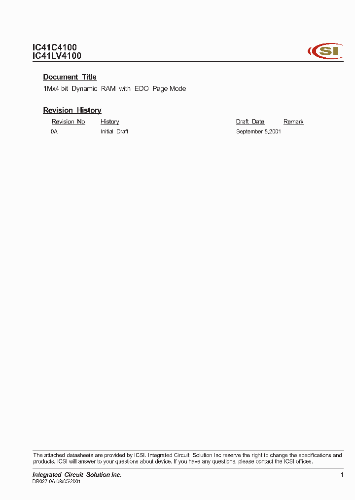 IC41LV4100-60JI_4030455.PDF Datasheet