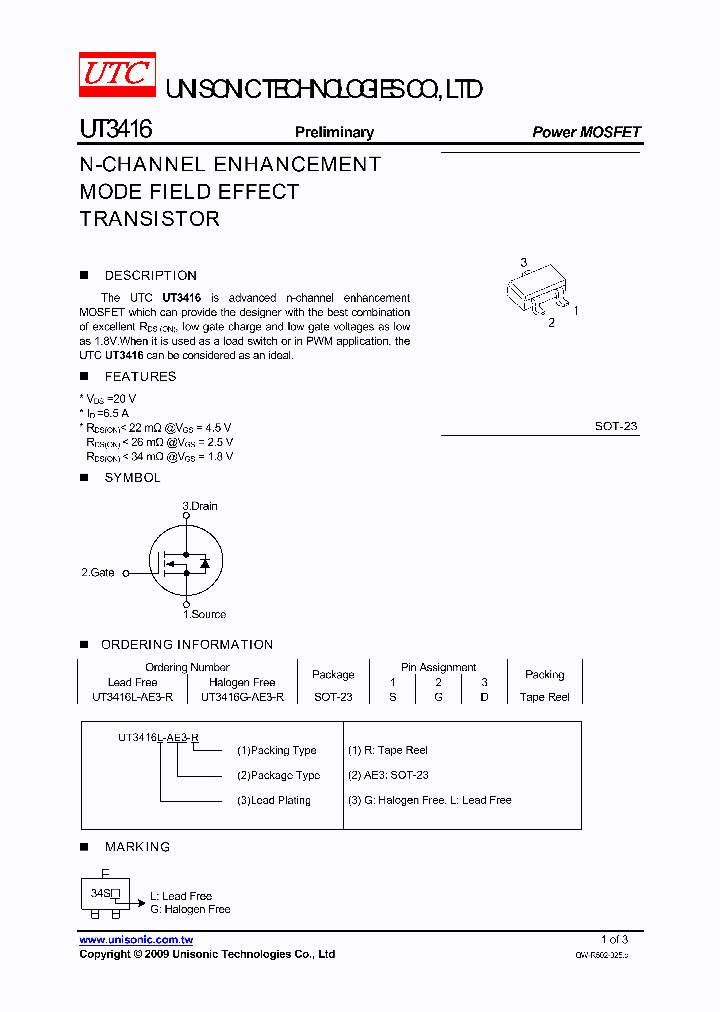 UT3416G-AE3-R_4215102.PDF Datasheet