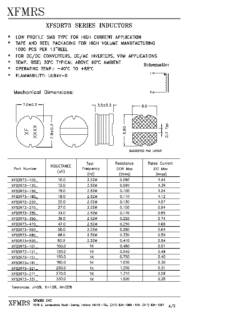 XFSDR73-560_4235227.PDF Datasheet