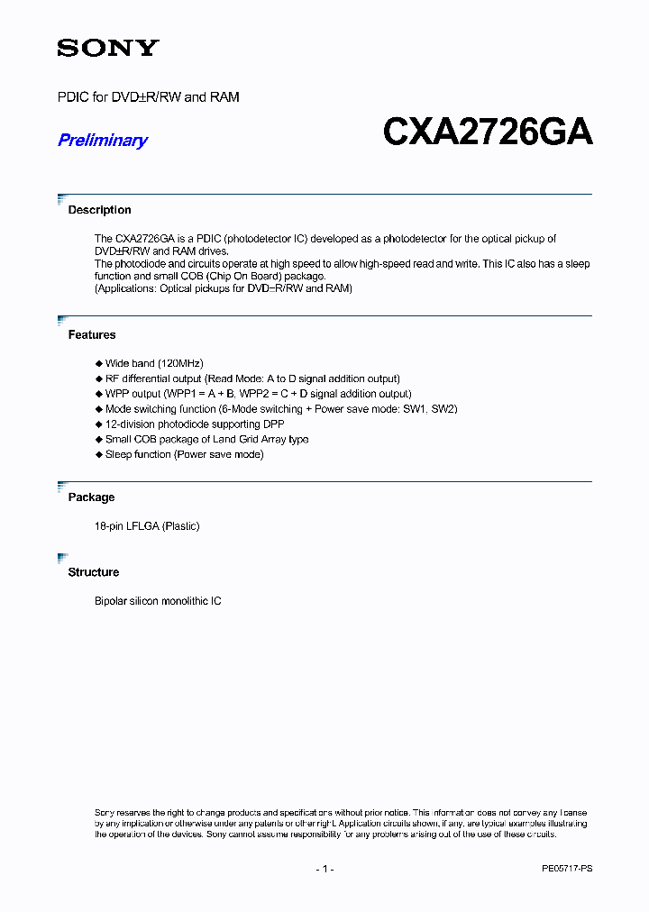CXA2726GA_4126545.PDF Datasheet