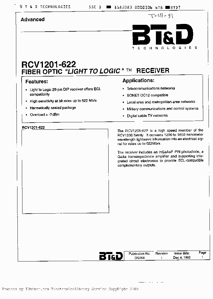 RCV1201-622SA_4131557.PDF Datasheet