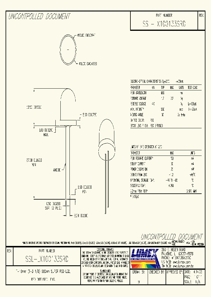 SSL-LX100133SRD_4182028.PDF Datasheet