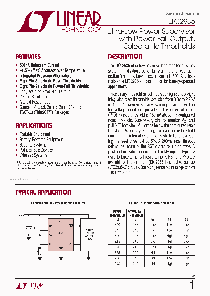 LTC2935_4249640.PDF Datasheet