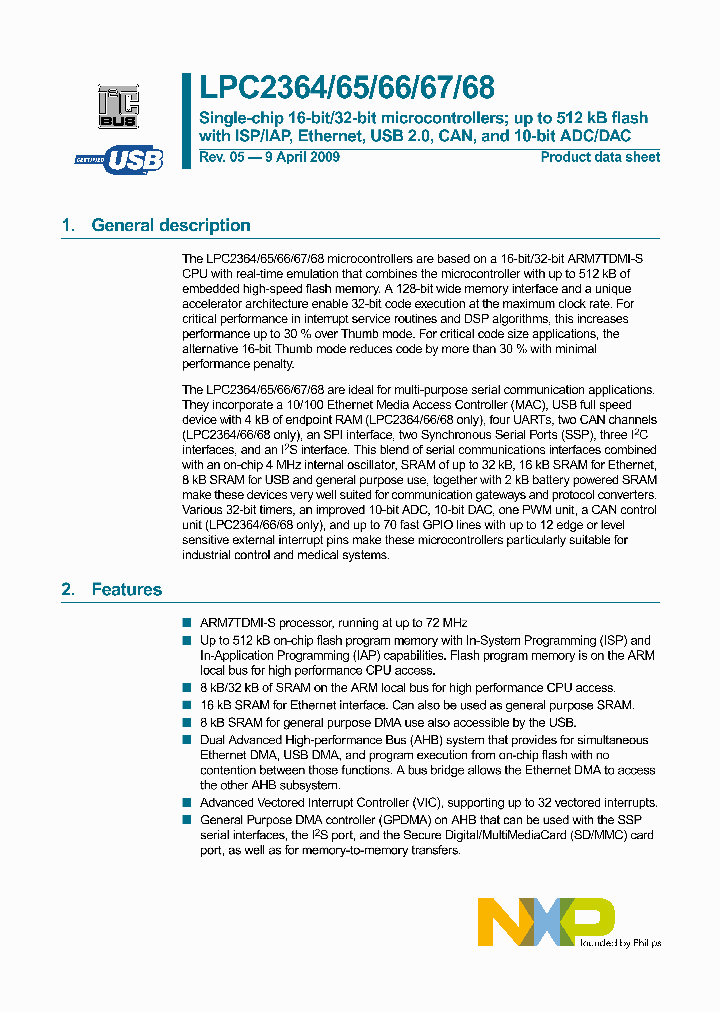 LPC2368FET100518_4273575.PDF Datasheet