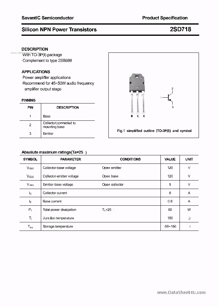 2SD718_4275616.PDF Datasheet
