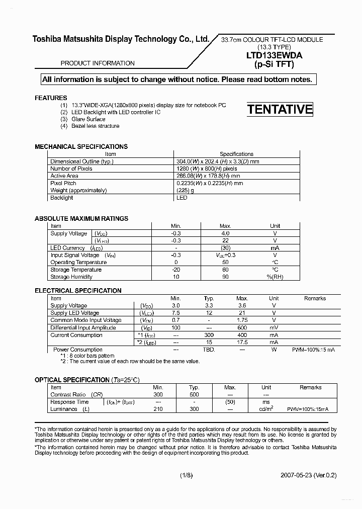 LTD133EWDA_4284450.PDF Datasheet