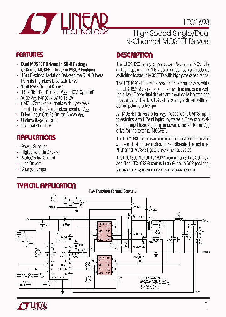 LTC1693-1CS8PBF_4320003.PDF Datasheet