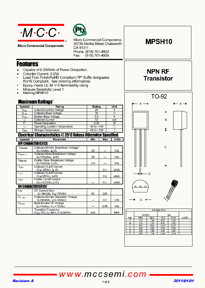 MPSH10_4340947.PDF Datasheet