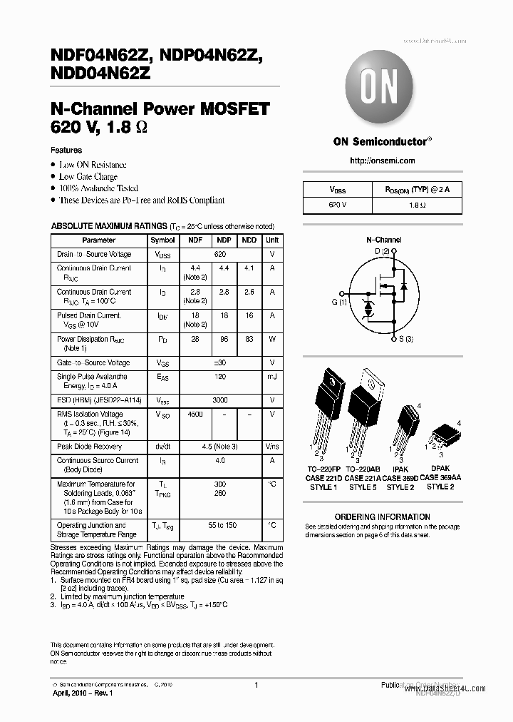NDP04N62Z_4354063.PDF Datasheet