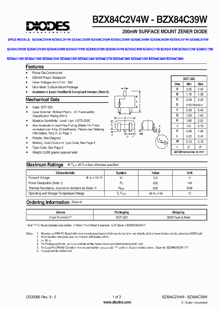 BZX84C4V7W-7_4359315.PDF Datasheet