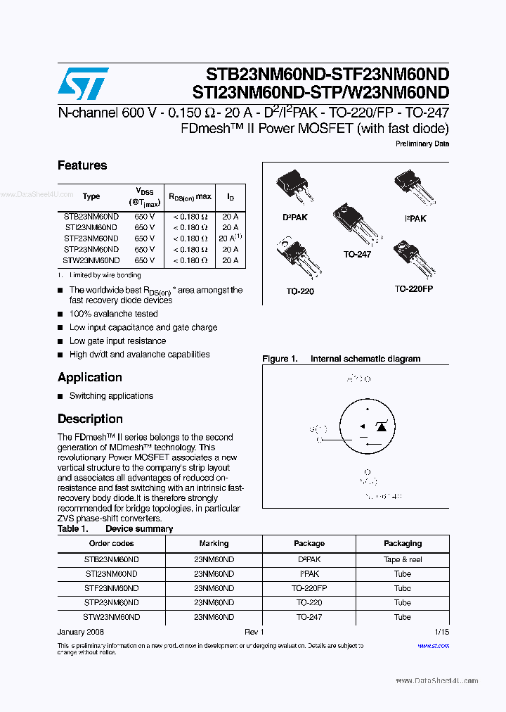 STW23NM60ND_4366007.PDF Datasheet