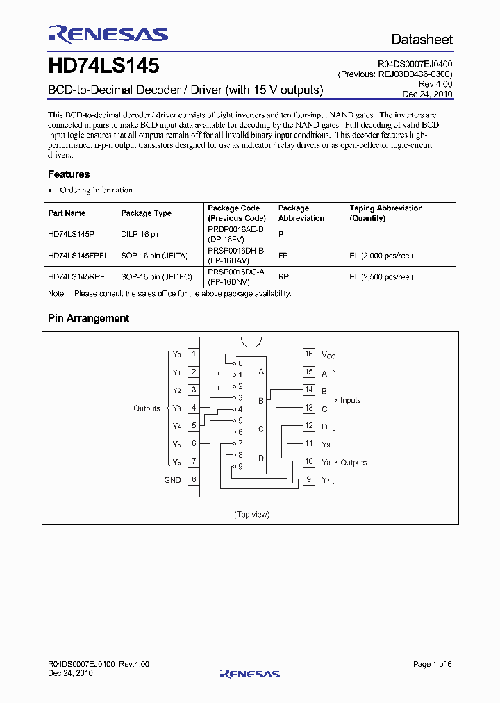 HD74LS145RPEL_4369848.PDF Datasheet