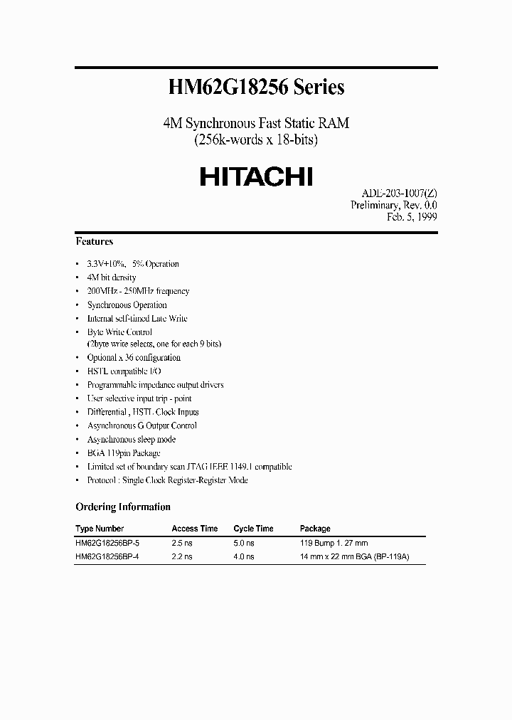 HM62G18256_4400629.PDF Datasheet