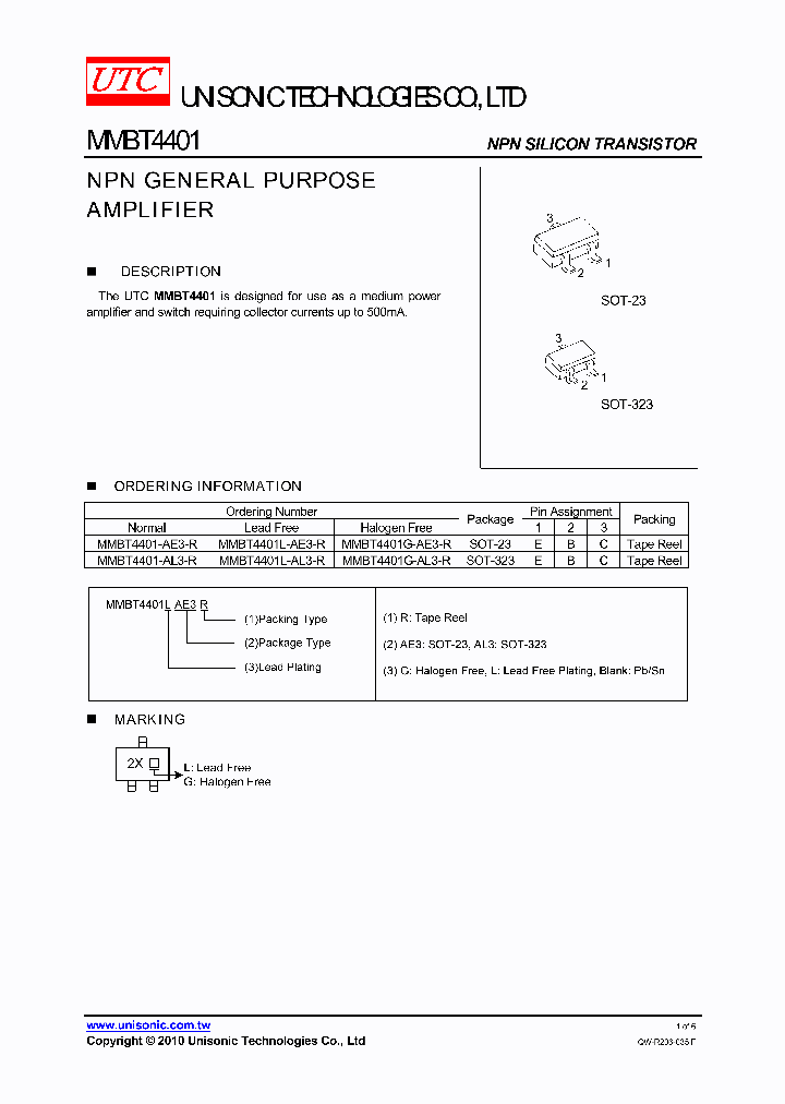 MMBT4401G-AL3-R_4400876.PDF Datasheet Download --- IC-ON-LINE