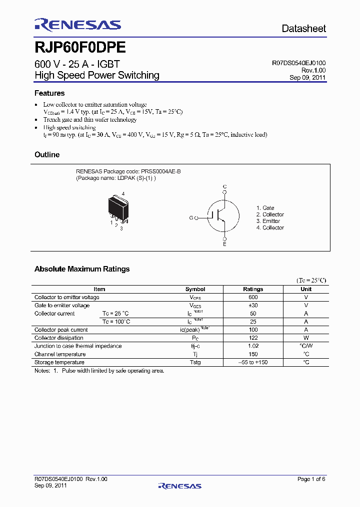 RJP60F0DPE_4421374.PDF Datasheet