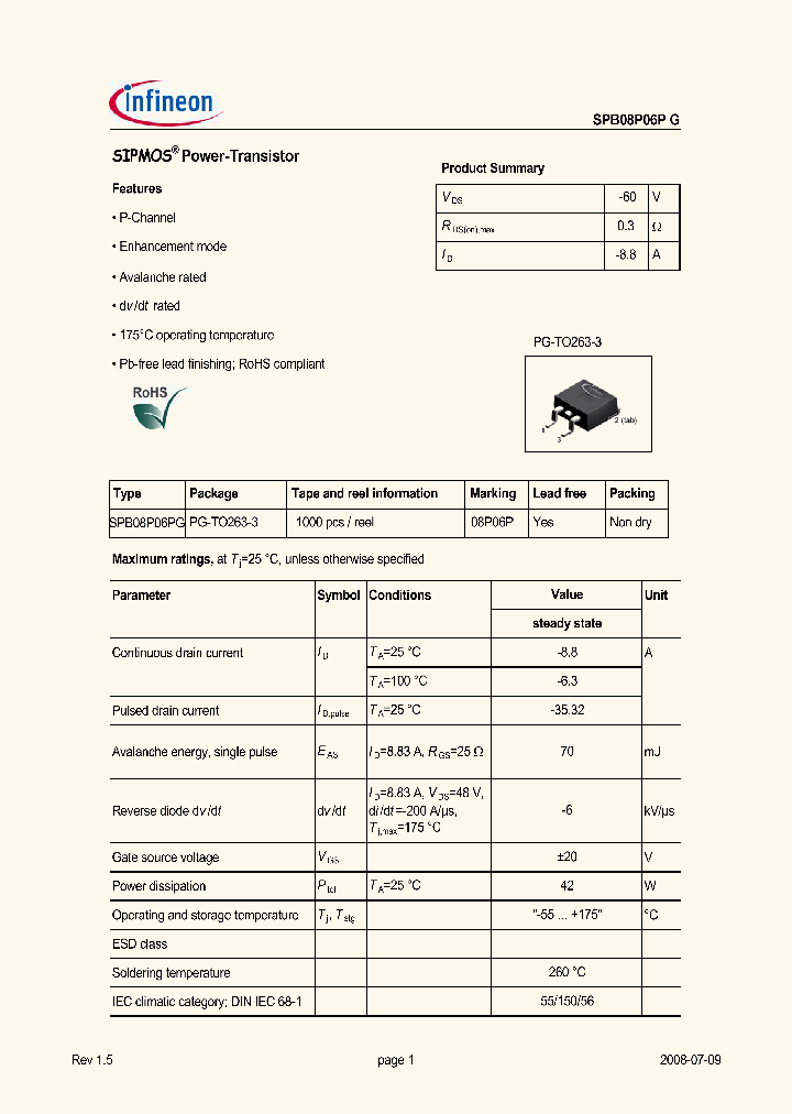 SPB08P06PG_4441710.PDF Datasheet