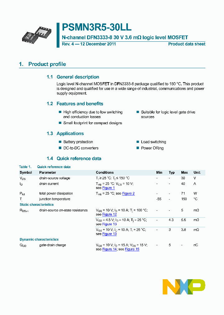 PSMN3R5-30LL_4450077.PDF Datasheet