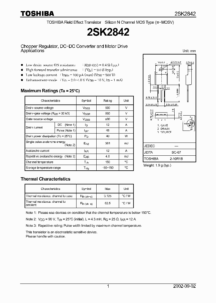 2SK2842_4464761.PDF Datasheet