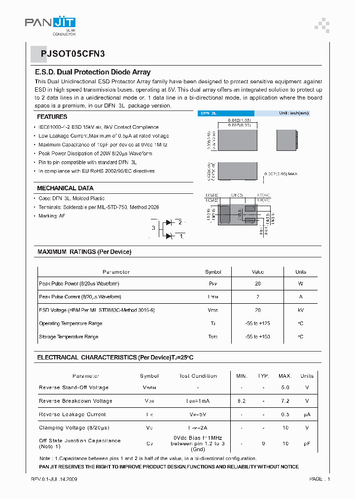 PJSOT05CFN3_4470089.PDF Datasheet