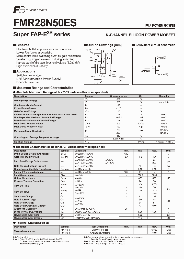 FMR28N50ES_4471975.PDF Datasheet