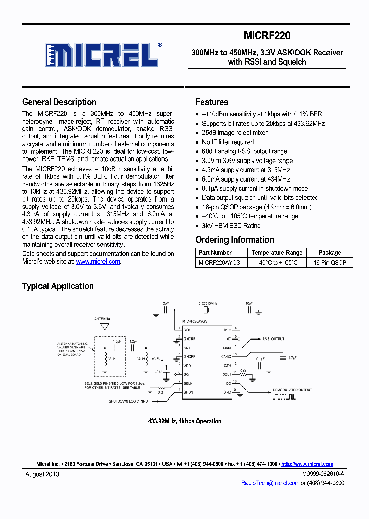 MICRF220_4475442.PDF Datasheet