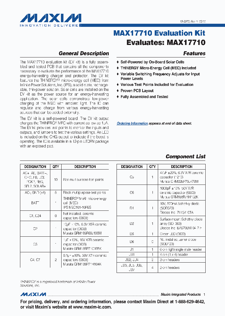 MAX17710EVKIT_4477752.PDF Datasheet