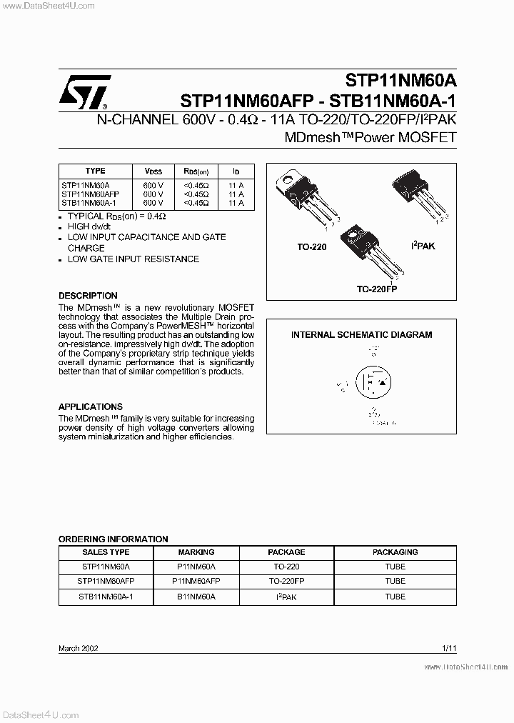 STB11NM60A-1_4478243.PDF Datasheet