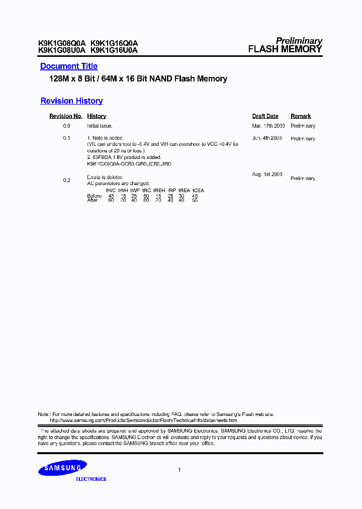 K9K1G16U0A_4497230.PDF Datasheet