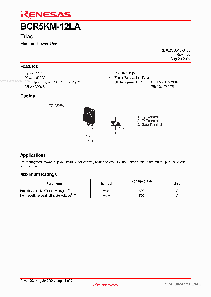 BCR5KM-12LA_4497609.PDF Datasheet