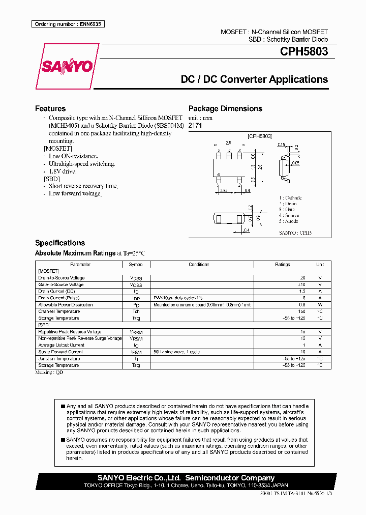 CPH5803_4503806.PDF Datasheet