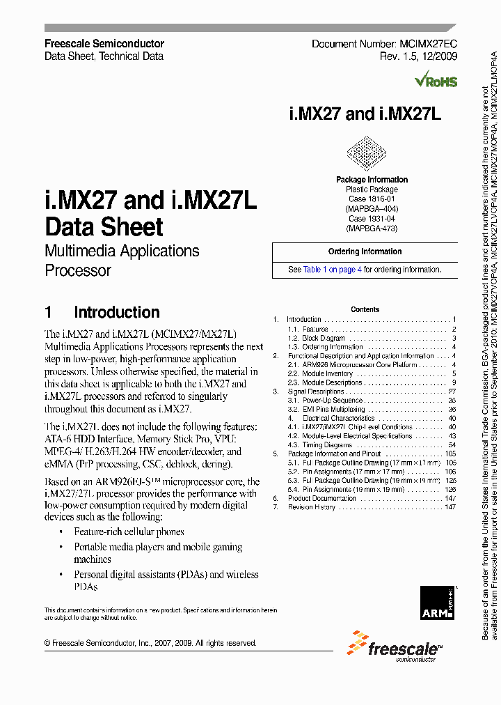 MCIMX27LMJP4A_4504749.PDF Datasheet