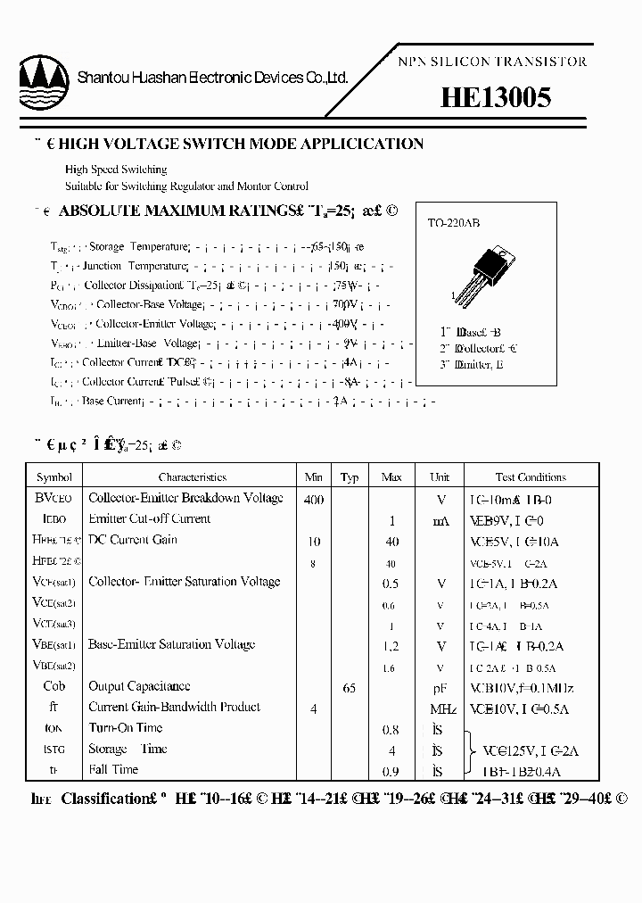 HE13005_4512870.PDF Datasheet