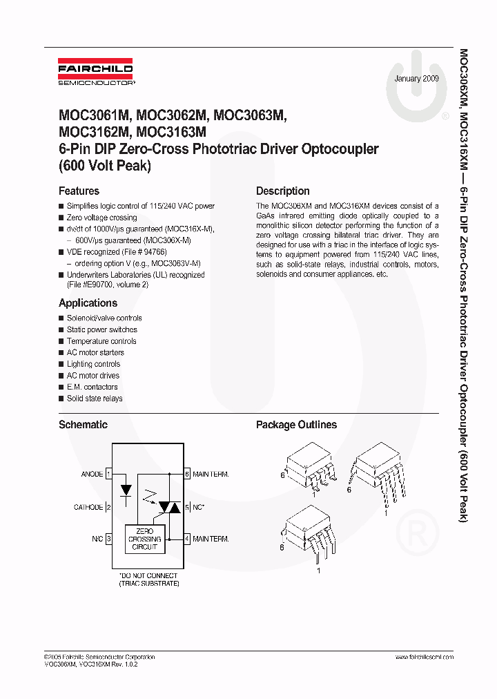 MOC3062MNL_4528019.PDF Datasheet