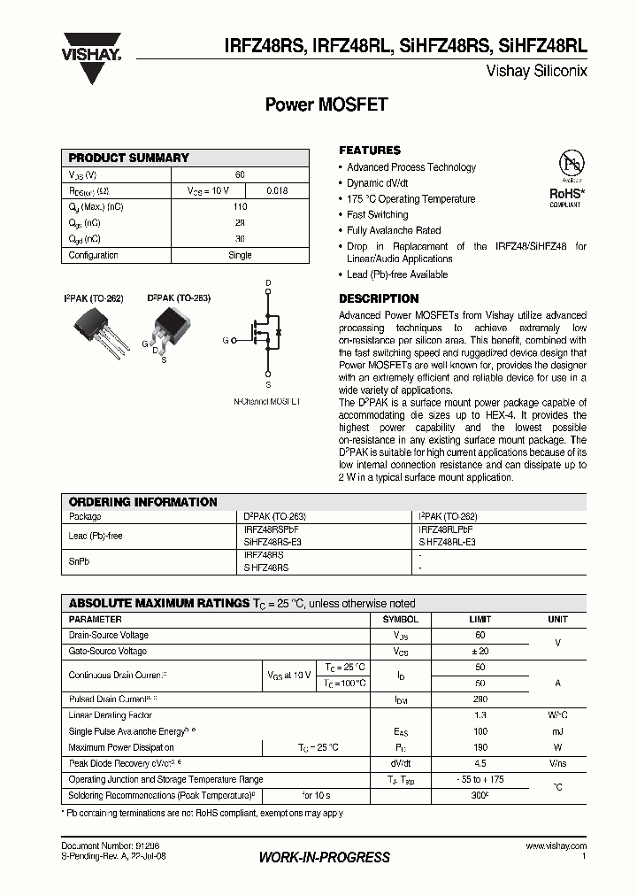 SIHFZ48RL-E3_4546478.PDF Datasheet