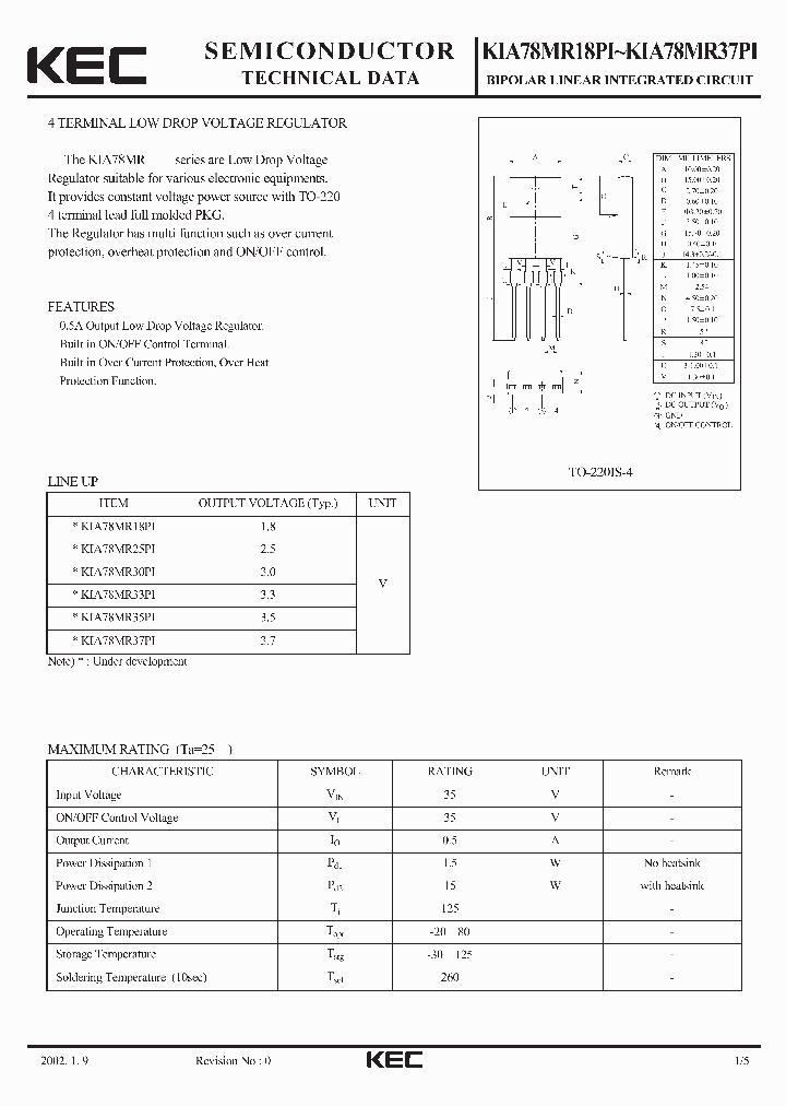 KIA78MR30PI_4566749.PDF Datasheet