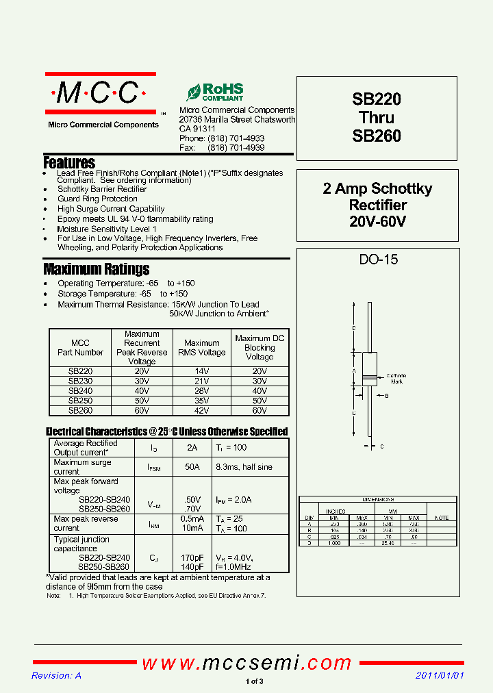 SB240_4567245.PDF Datasheet Download --- IC-ON-LINE