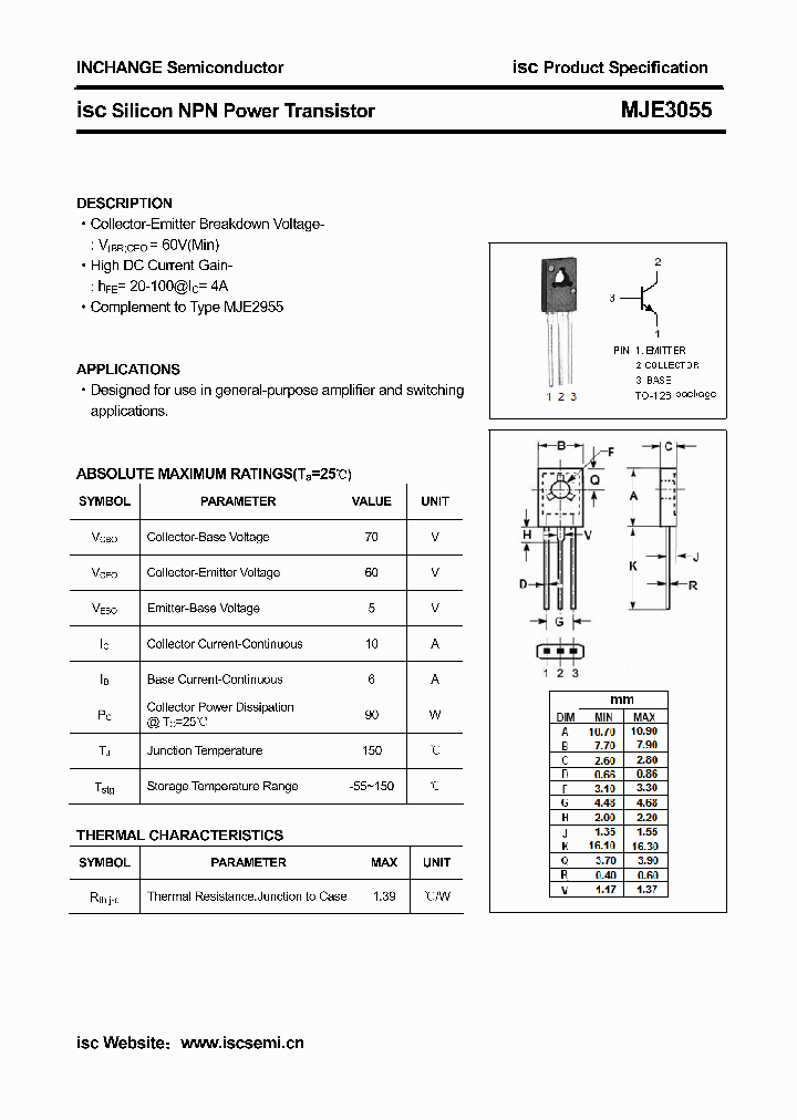 MJE3055_4576089.PDF Datasheet