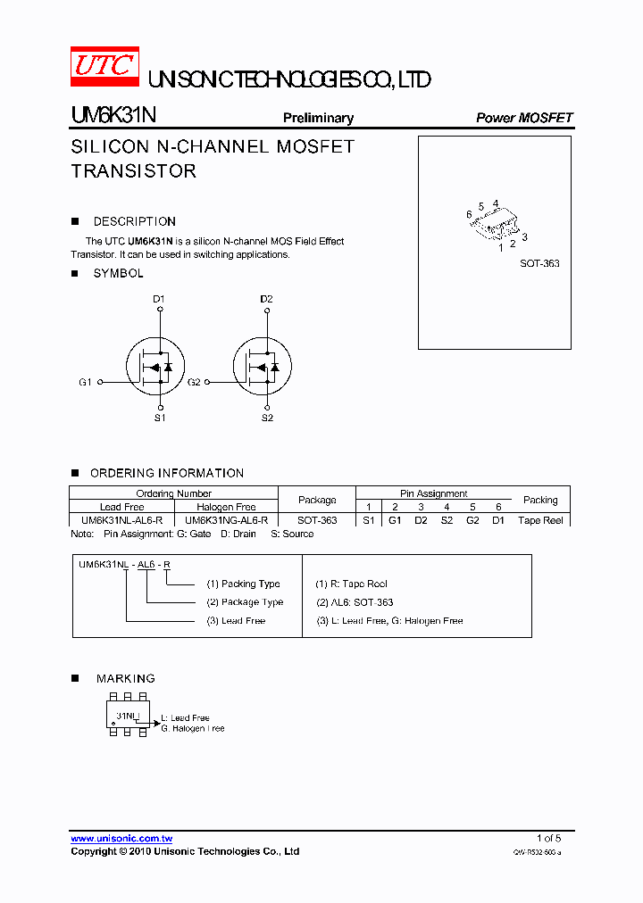 UM6K31NL-AL6-R_4581828.PDF Datasheet