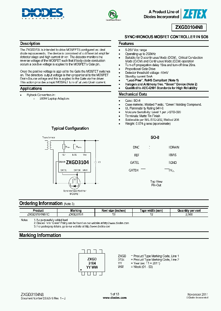 ZXGD3104N8TC_4584653.PDF Datasheet