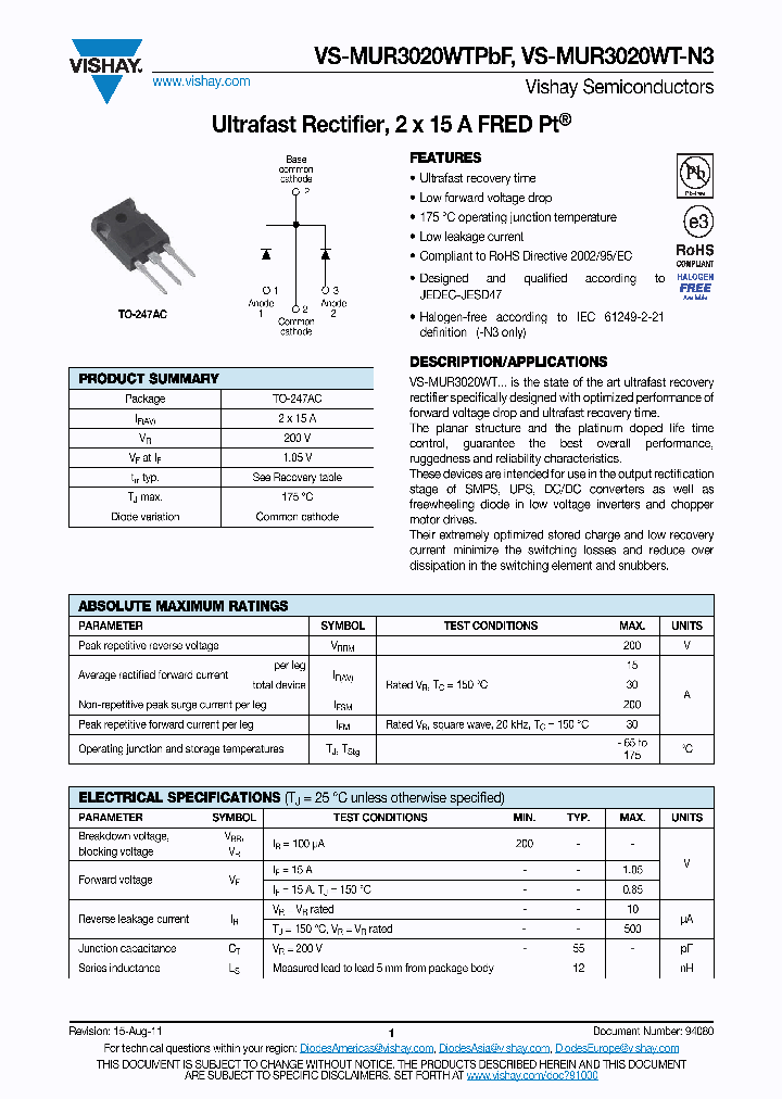 VS-MUR3020WT-N3_4591282.PDF Datasheet