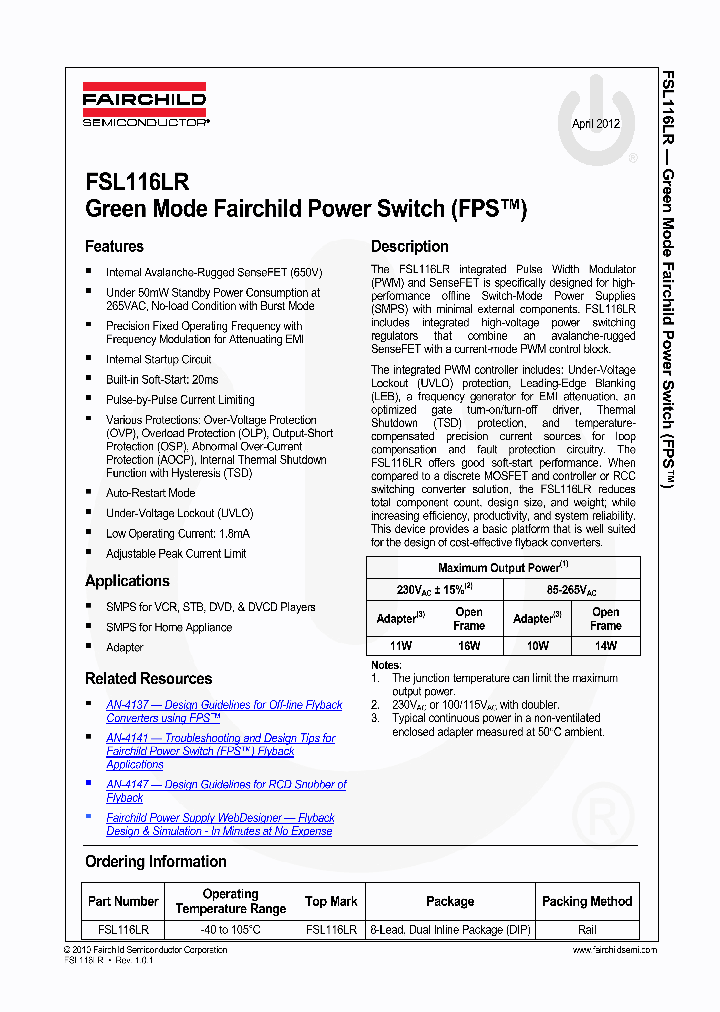 FSL116LR_4593614.PDF Datasheet