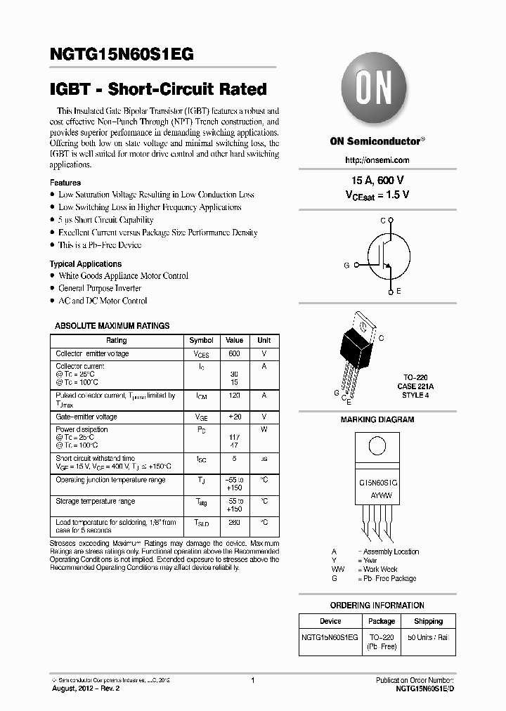 NGTG15N60S1EG_4597515.PDF Datasheet